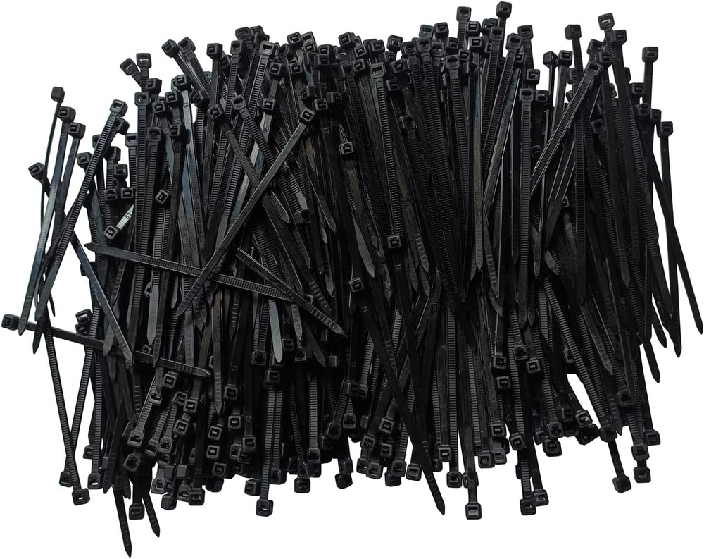 Zip Ties 4 inch 1000 pcs Cable Zip Ties with 18 Pounds Tensile Strength, Black C