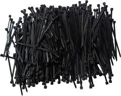 Zip Ties 4 inch 1000 pcs Cable Zip Ties with 18 Pounds Tensile Strength, Black C