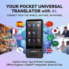 2024 AI Language Translator Device 138 Languages Two-Way Voice Offline Portable