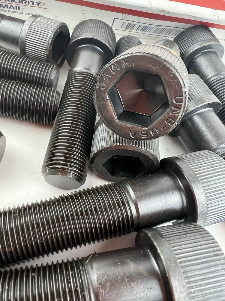 Lot Of 12 3/4-16 x 3” Unbrako Black Oxide Alloy Steel Socket Cap Screws USA