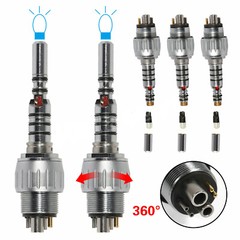 1-5*Dental LED Fiber Optic handpiece fit Kavo Multiflex Lux coupler 6 Hole OR