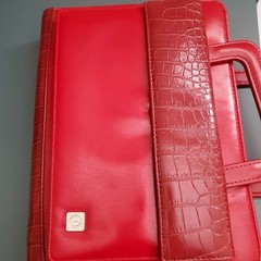 Franklin Covey Day One Classic Red Faux Alligator Binder Planner + New Inserts