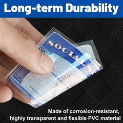 Transparent Plastic Sleeves 10x SSN Credit ID Medicare Driver Business Protector