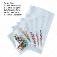 Wholesale Variety of Sizes for Clear White Heat-Sealable Open Top Pouch Bag C1