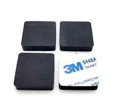 1″ Wide Square Rubber Stick on Feet 1/4″ Thick 3M Adhesive Backing Bumper Pads