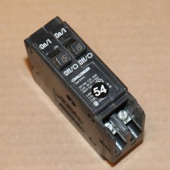 One Challenger A1515 Tandem 1 Pole 15 Amp Circuit Breaker BK#54