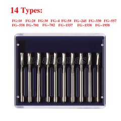 Dental Fissure Tungsten Steel Carbide Burs High Speed Handpiece FG 557/558