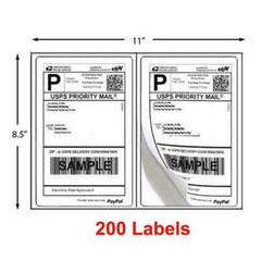 200-4000 Premium 8.5×5.5 Round Corner Shipping Labels Half Sheet Self Adhesive