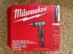 Milwaukee 2474-22 Cordless PEX Expansion Tool Kit M12 Plumbing Pipe 5.0 battery