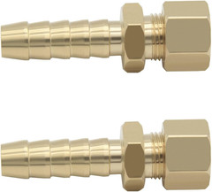 2PCS Compression Fitting 5/16″ Tube OD to 3/8″ Hose Barb Transmission Cooler Fue