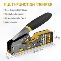 RJ45 Crimping Tool Ethernet Crimp Tool Crimper for RJ11/RJ12 Standard, RJ45 P…