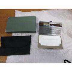 Pocket Stainless Steel & Metal Business Card Holder Case ID Credit Wallet Silver