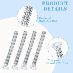 40 Pcs Wall Plate Screws, White Outlet Screws 1.2 Inch Long Outlet Screw 6-32 Th