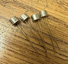 (4) 2N35 ETCO Germanium NPN Transistors NOS Gold Leads