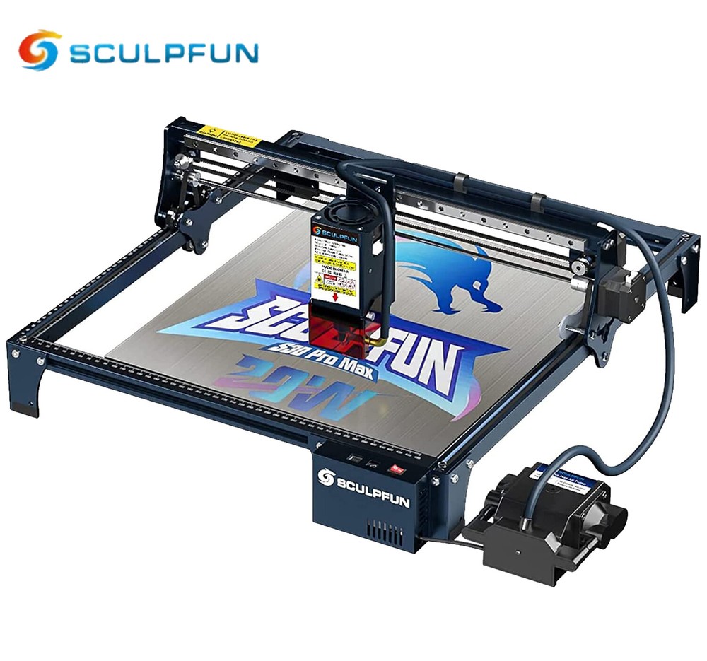 SCULPFUN S30 PRO MAX 20W Laser Engraver w/ Air Assist Kit Replaceable Lens H2R7