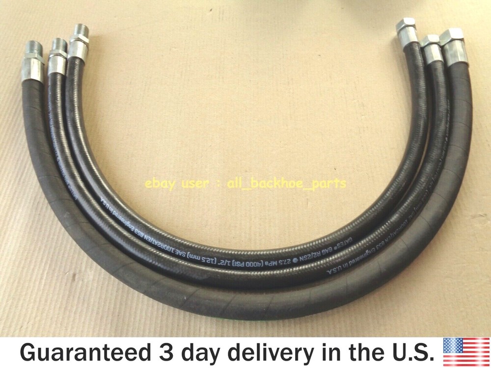 JCB BACKHOE – DIPPER HOSE KIT, SET OF 3 PCS 1/2 & 5/8 BSP (629/20600 629/20800)