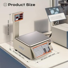 Label Printing Scale 66 Lbs Capacity Price Computing Pole Display