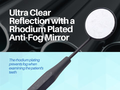 Dental Mirror Stainless Steel Matte Black Set of 5 ARTMAN