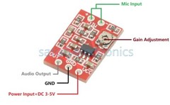 1PCS DC 3-5V Electret Microphone Preamplifier Module 721 Adjustable 5-30db