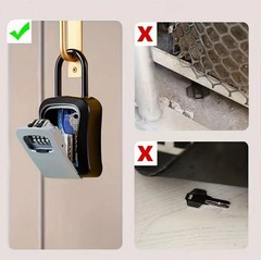 Key Lock Box Wall Mount Outdoor Weatherproof 4-Digit Combination Key Safe