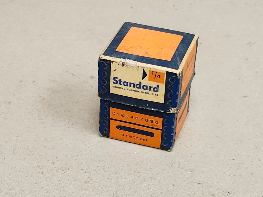 Vintage 1/4 In. Standard Number Punch Set 9 Pieces