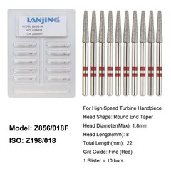 Dental Diamond Burs Zirconia Cutting Bur FG Round End Taper Football Fine Medium