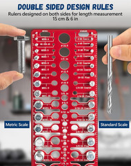 57pc Nut & Bolt Thread Checker, SAE & Metric, Drill Gauge Set
