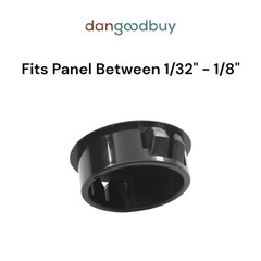 1 1/8″ Hole Nylon Locking Panel Plugs Black/White Dome Cover 1 1/4″ Top Width