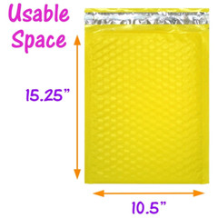 30 Pack 4×8, 6×10″, 8.5×12, 10×15 Hot Pink, Yellow, Purple Poly Bubble Mailers