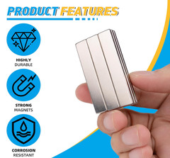 14 Pack Neodymium Bar Magnets 60x10x3mm Strong Rare Earth Magnets Heavy Duty