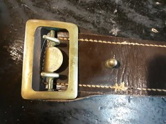 Vintage Leather JAY-PEE Belt 45 inches Holster Cuff Brown Great Shape Authentic