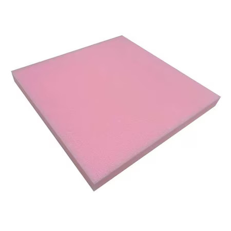 Foam Sheet, Water-Resistant Closed Cell, 24 In W, 36 In L, 1 In Thick, Pink,
