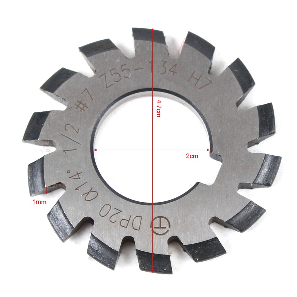 8 Pcs/Set 14.5° Involute Gear Cutter DP8 DP10 DP16 DP20 DP22 PA14-1/2 HSS 8H Set