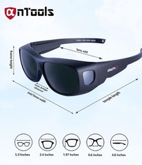 IR 5.0 Welding Glasses, Wrap-around Welding Goggles, Anti-scratch Welding Len…