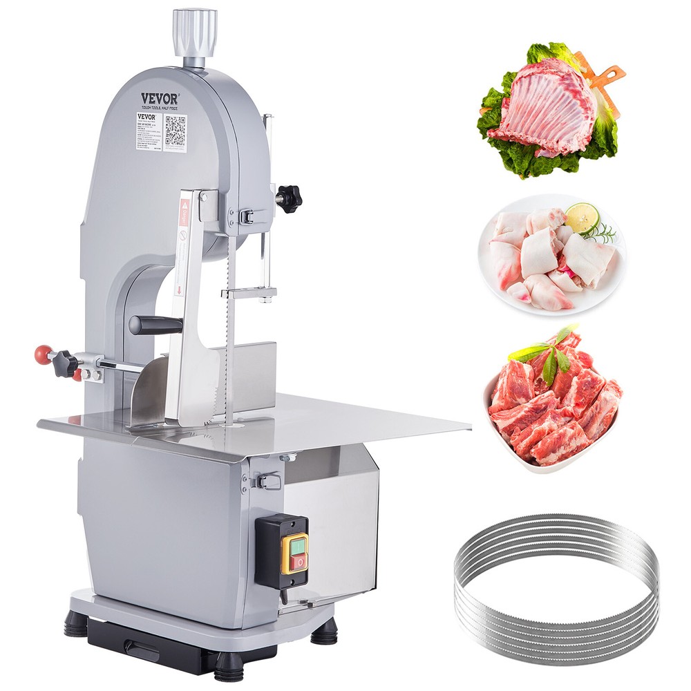 VEVOR 1500W Electric Meat Bone Saw Machine Commercial Frozen Meat Bandsaw Cutter