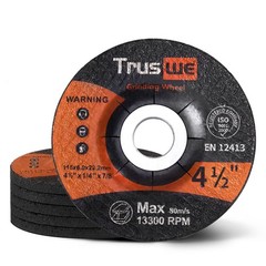 Grinding Wheels 5 Pack 4.5in Discs Angle Grinder Metal Stainless Steel Stone