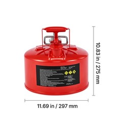 Uimoso 2.5 Gallon Red Safety Gas Can with Flame Arrester and Pouring Spout