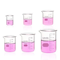 6 Pack Glass Lab Pyrex Beaker Set Measuring Cup 25/50/100/250/500/1000 ML