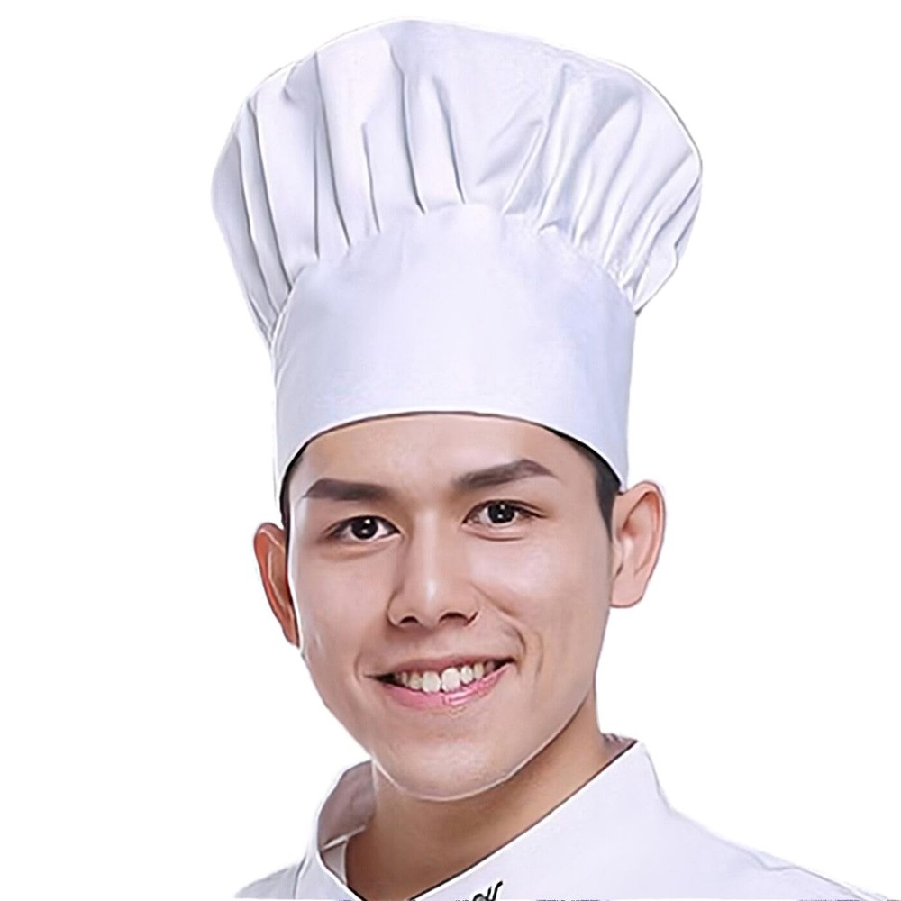 White Chef Hat for Men Women Adults,Elastic Band Adjustable Cotton Chefs Hat …