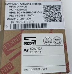 200 DINKLE ECH762HR-03P-GN Header Terminal Block 3-Pin 7.62mm 0.300″ Rht Ang NEW