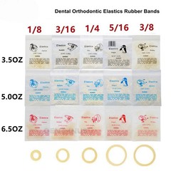 Dental Orthodontic Elastics Rubber Bands Ortho Latex Braces 3.5/5.0/6.5 OZ