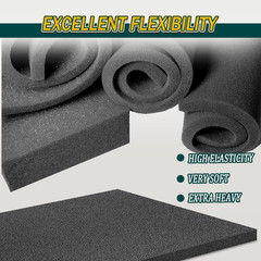 Polyethylene Foam Pads for Packing Foam Sheets Black – 16″ X 12″ X 0.4″- 6 Pack