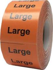 Color Clothing Size Strip Stickers | 1.25 x 5″ Inches | 125 Pack | Pick One Size