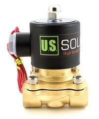 U.S. Solid 1/2” Brass Electric Solenoid Valve 12V DC Normally Closed Air Water