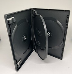 5 PCS New Top Quality Black 14mm QUAD (4) Disc DVD Case, Flip Tray, DB14-4B