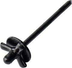 50Pcs 3/16 X 1 Large Head Tri-Fold Exploding Aluminum Pop Rivets (Black)