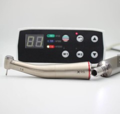 Dental Electric Micro Motor LED 1:5 Red Contra Angle Handpiece Fiber Optic Kit