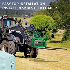 Quick Attach Pallet Fork, 46″Frame 48″ Blades Tractor Loader Attachments