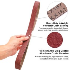 18-Pack Sanding Belt 1 x 30 inch 60 80 120 150 240 400 Grit Sanding Sander Belts