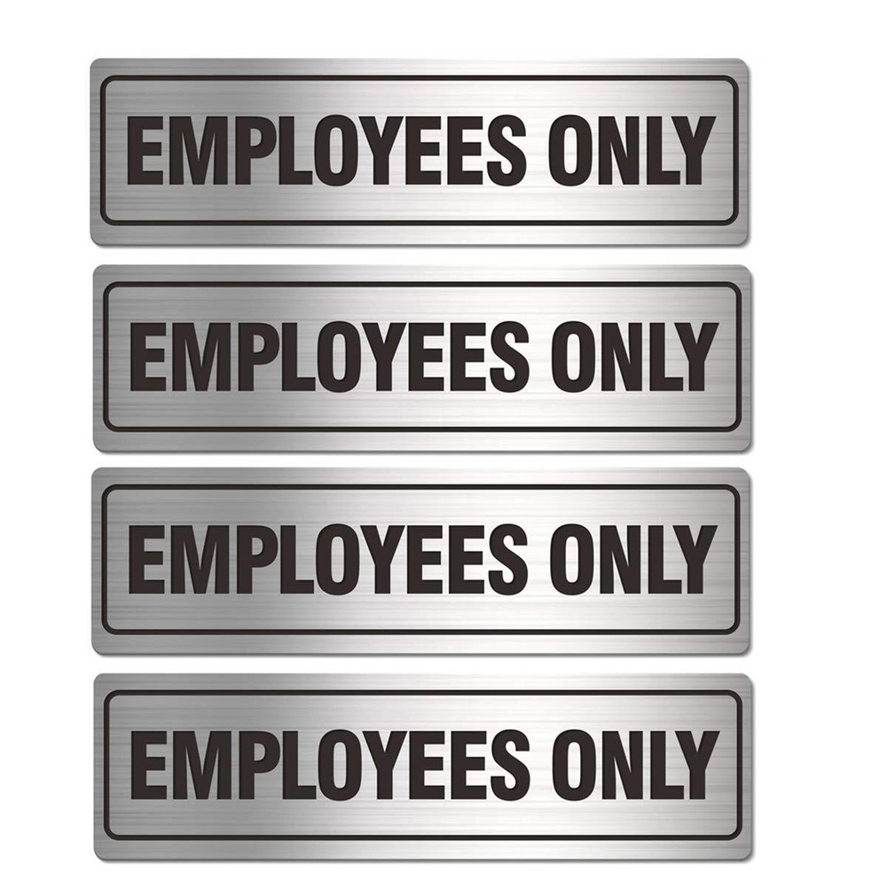 Employees Only Sign – Office Door Signs for Business Store Restroom Wall – 7….